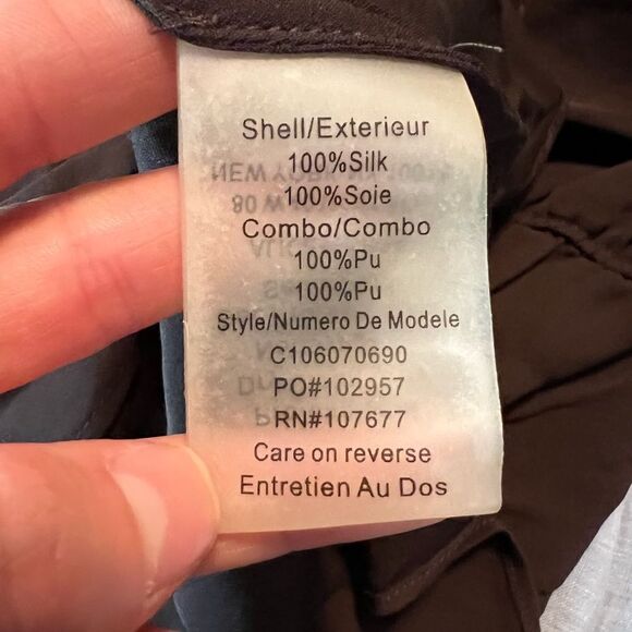 Alice‎ + Olivia 100% silk brown asymmetric  blouse - Picture 6 of 9